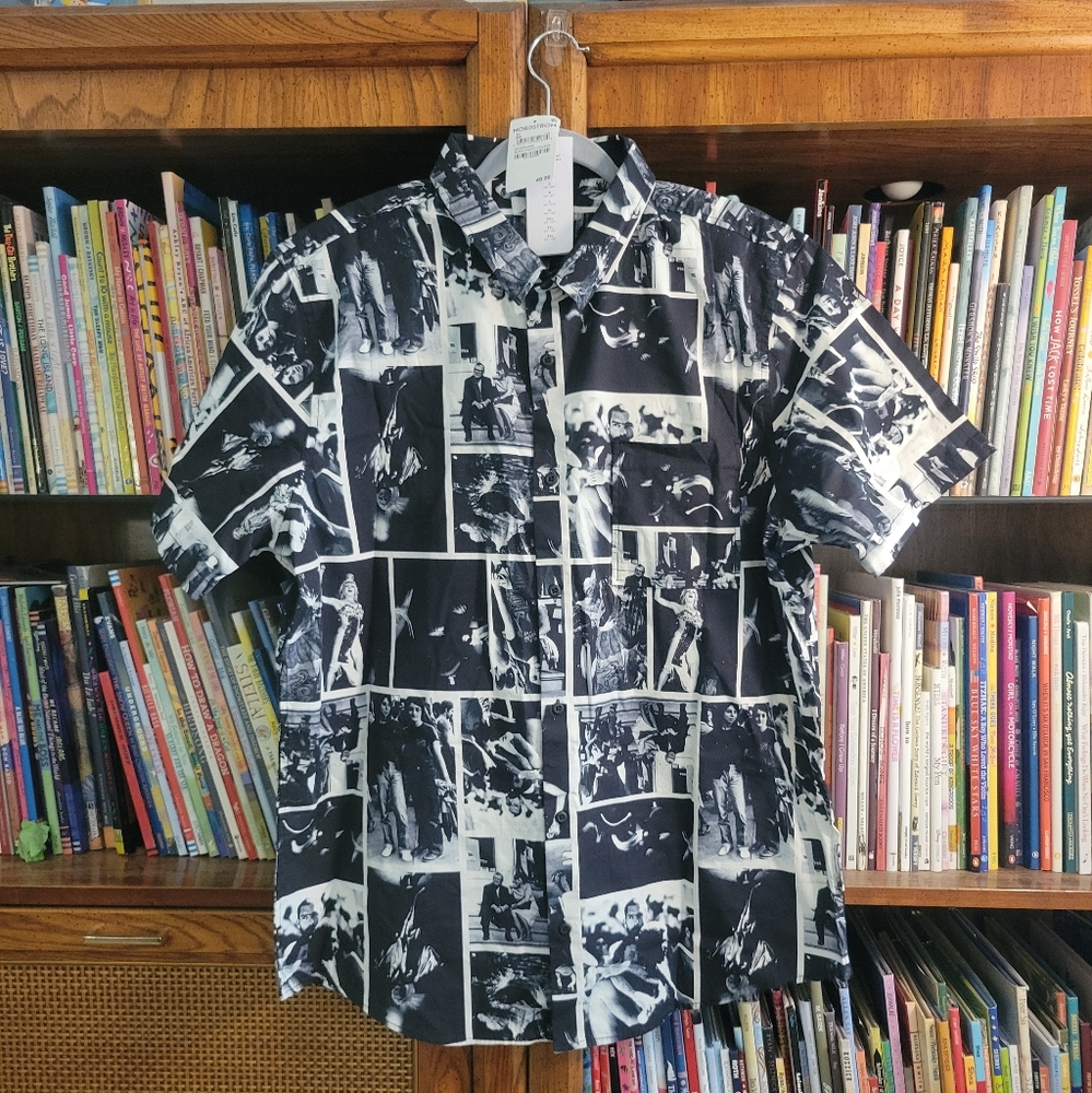 Nordstrom Be Proud Graphic Button Down Unisex Shirt XL NWT